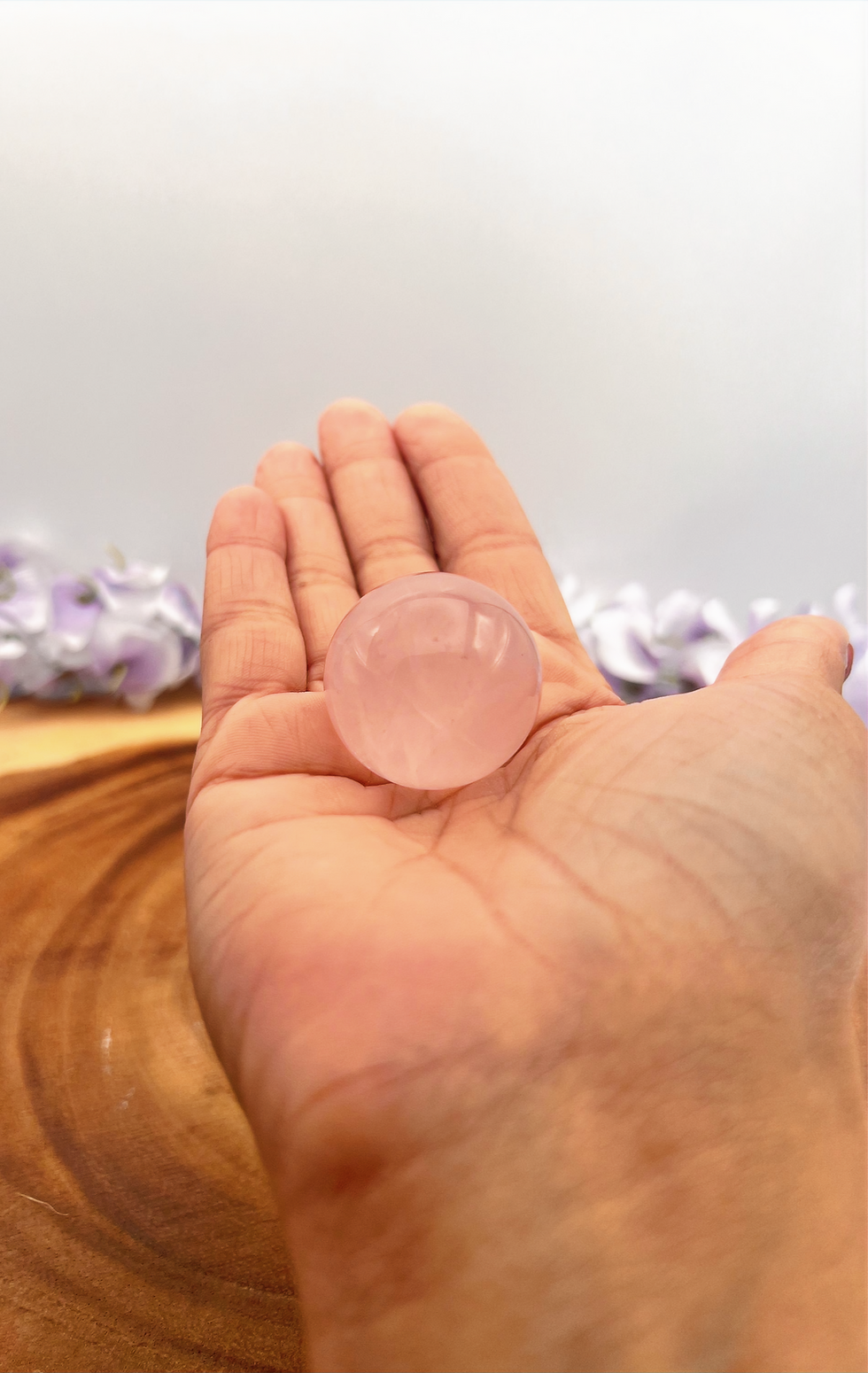 Miniatura: Elegant Rose Quartz Crystal Spheres for Love & Healing Energy
