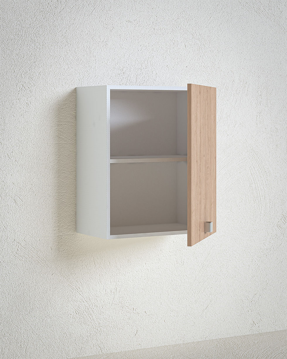 Miniatura: Pensile lavanderia Tera - 1 anta - 60 x 72 x 33 cm