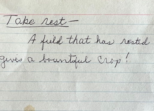 A Note Of Encouragement