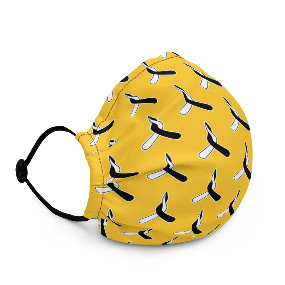 Premium face mask - Yellow Pattern