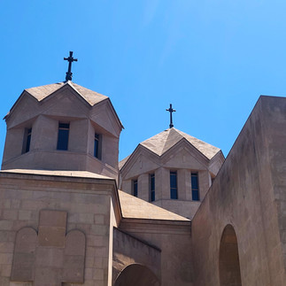 Yerevan-Armeniens Hauptstadt aus pinken Stein