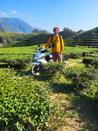 Roller fahren im Norden Vietnams