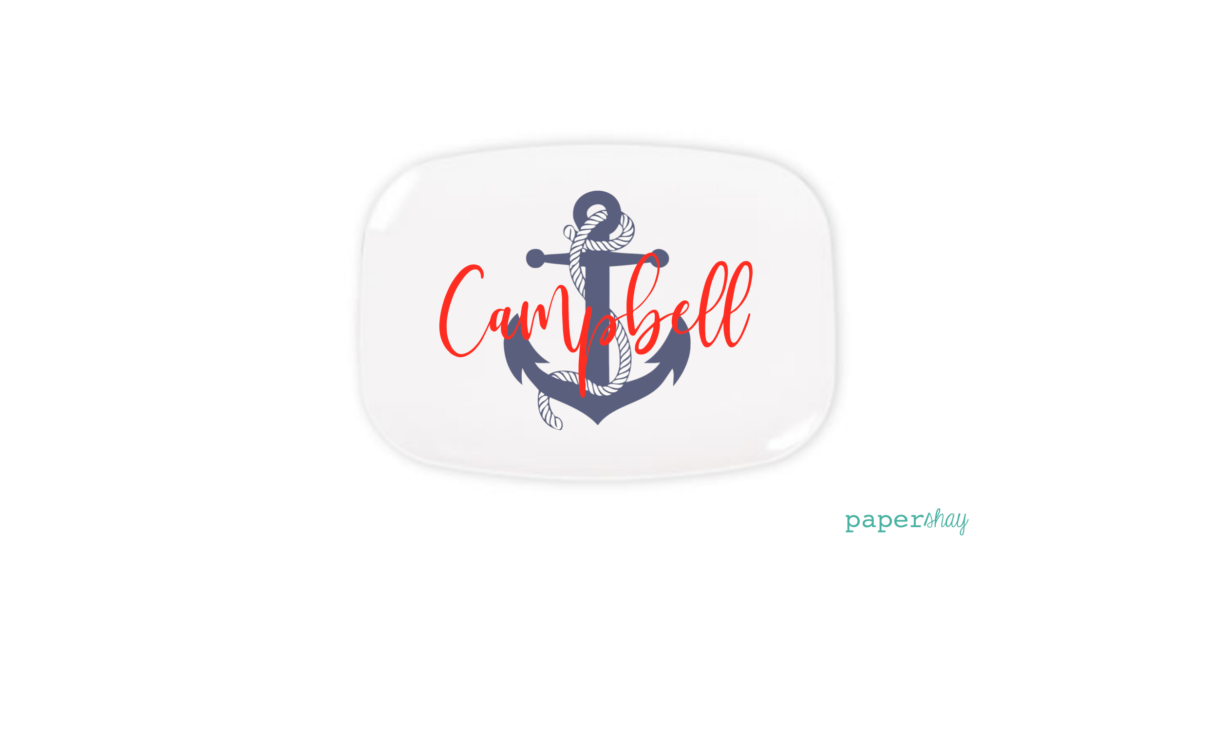 Personalized Melamine Platter   Anchor