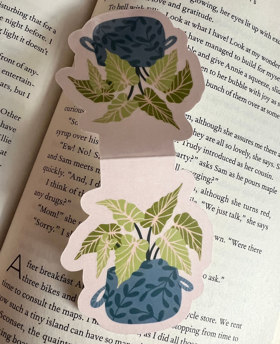 Thumbnail: Retro Plant Magnetic Bookmark, Plant Bookmark, Bookish Gift for Readers