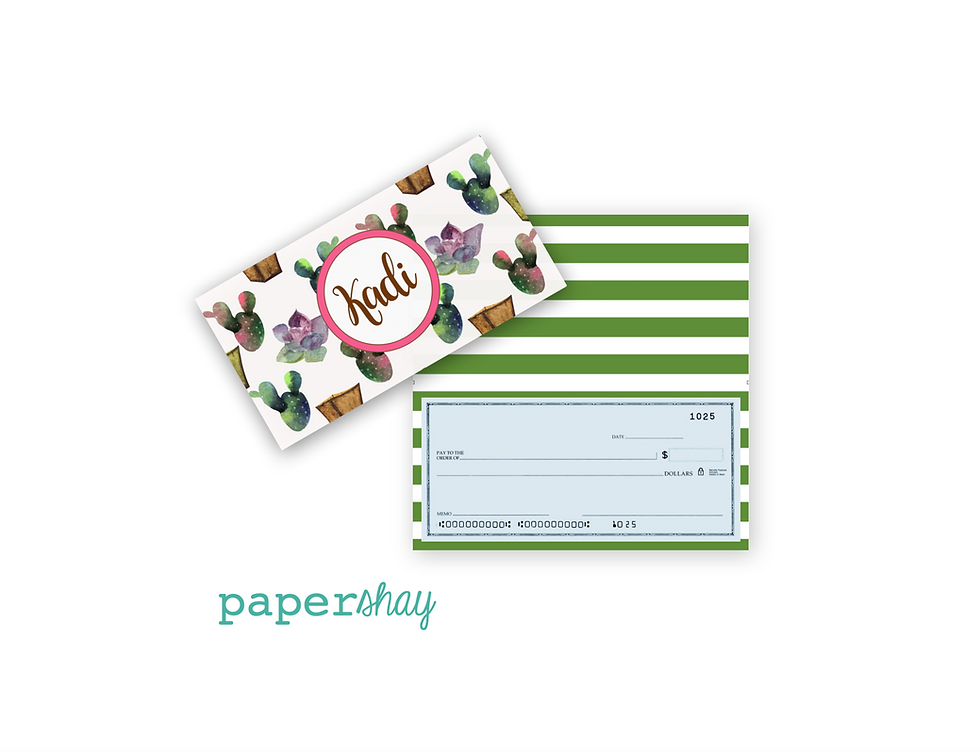 Checkbook Cover-CACTUS