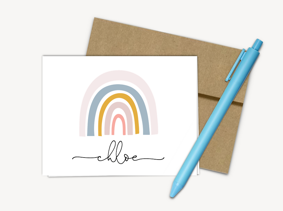 Thumbnail: Personalized Rainbow Note Cards