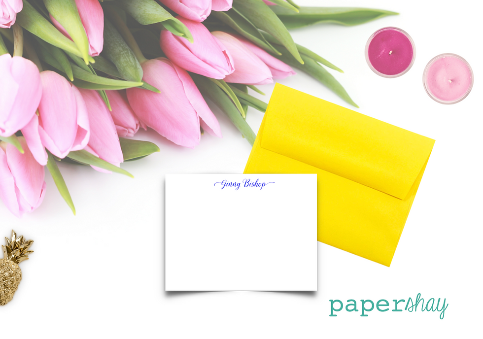 Flat Note Cards--Personalized