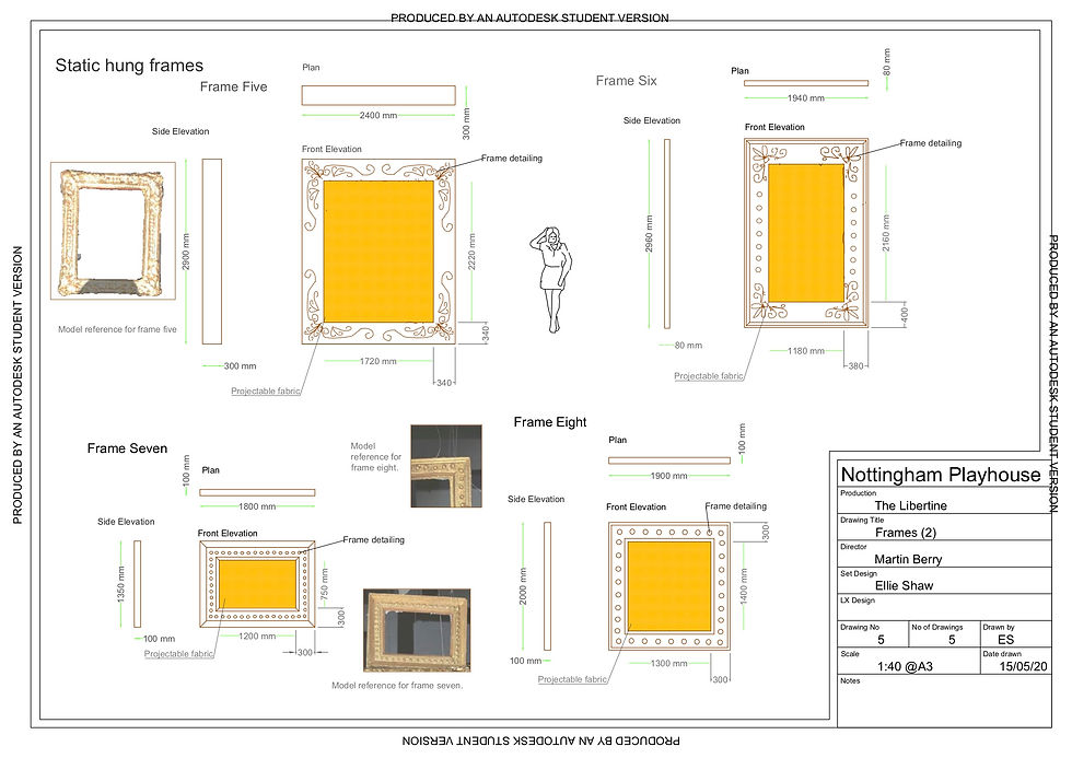 Frames (2) construction drawing