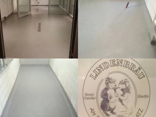 Plastifloor fast curing acrylic resins are used for the repair of cracked floors and old tiled floor