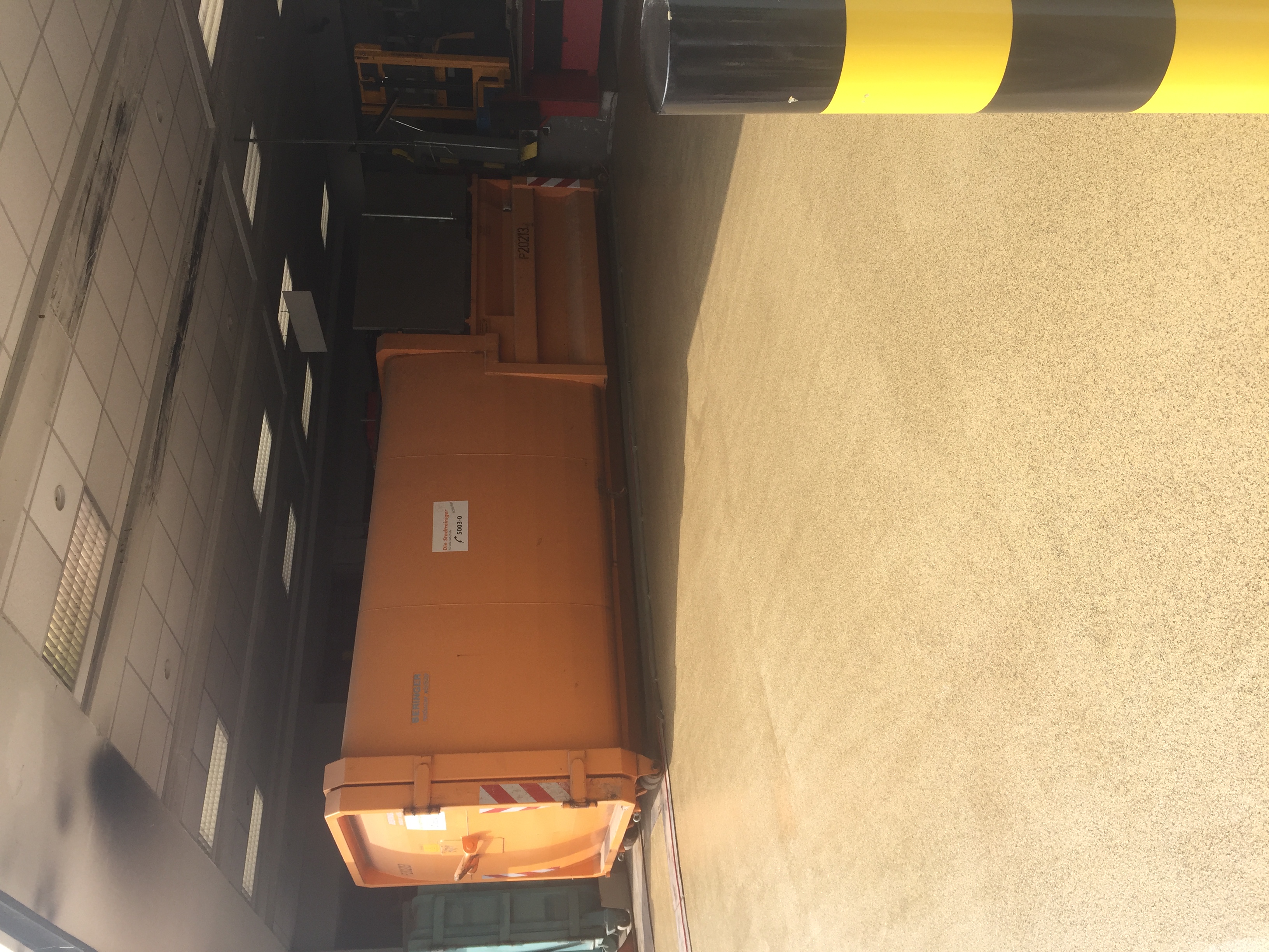 Plastifloor for dumpster areas