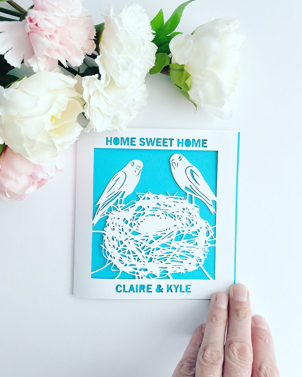 Thumbnail: Personalised New Home Nest Papercut Card