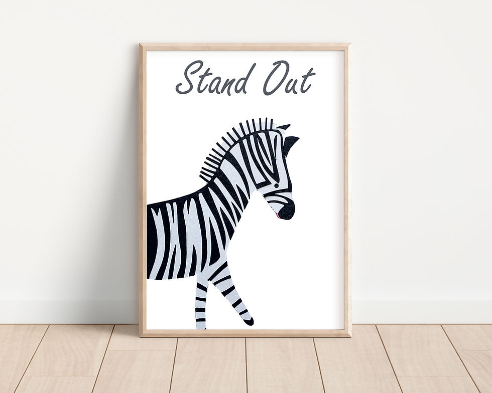 Thumbnail: Zebra 'Stand Out' Print