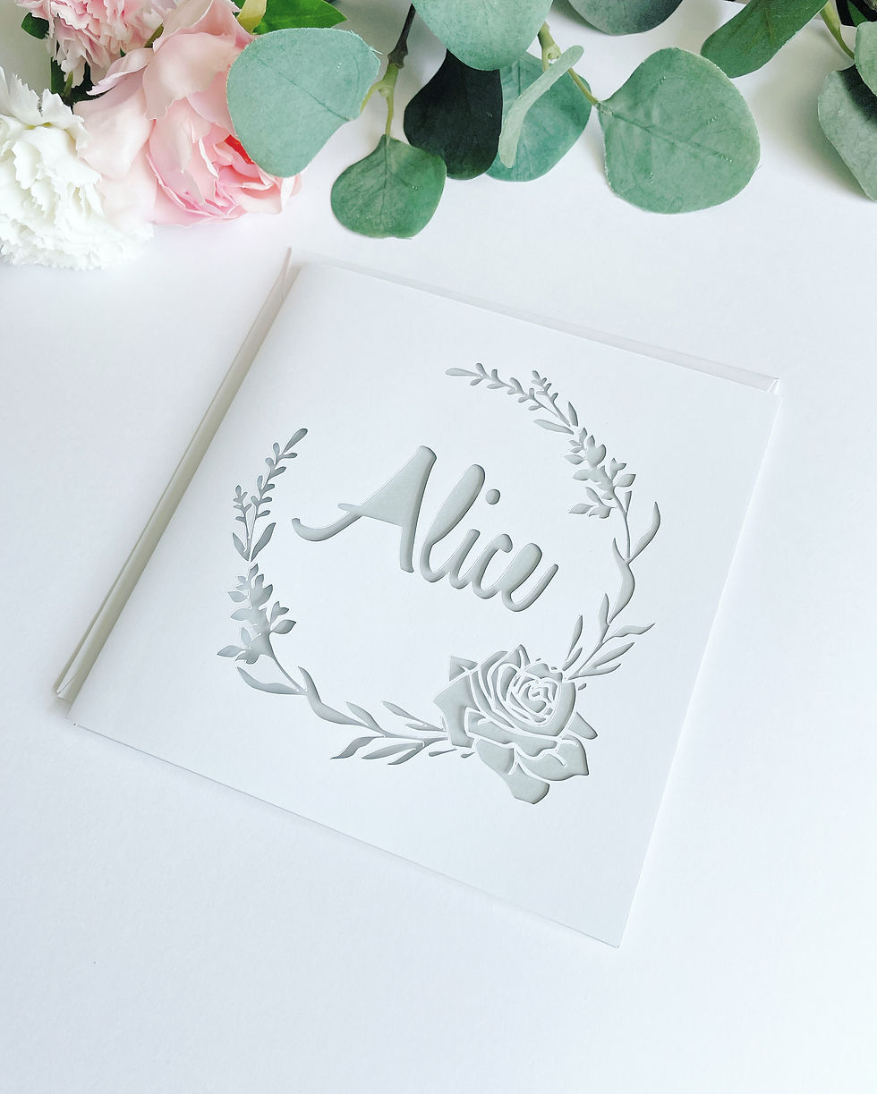 Thumbnail: Personalised Name Papercut Card