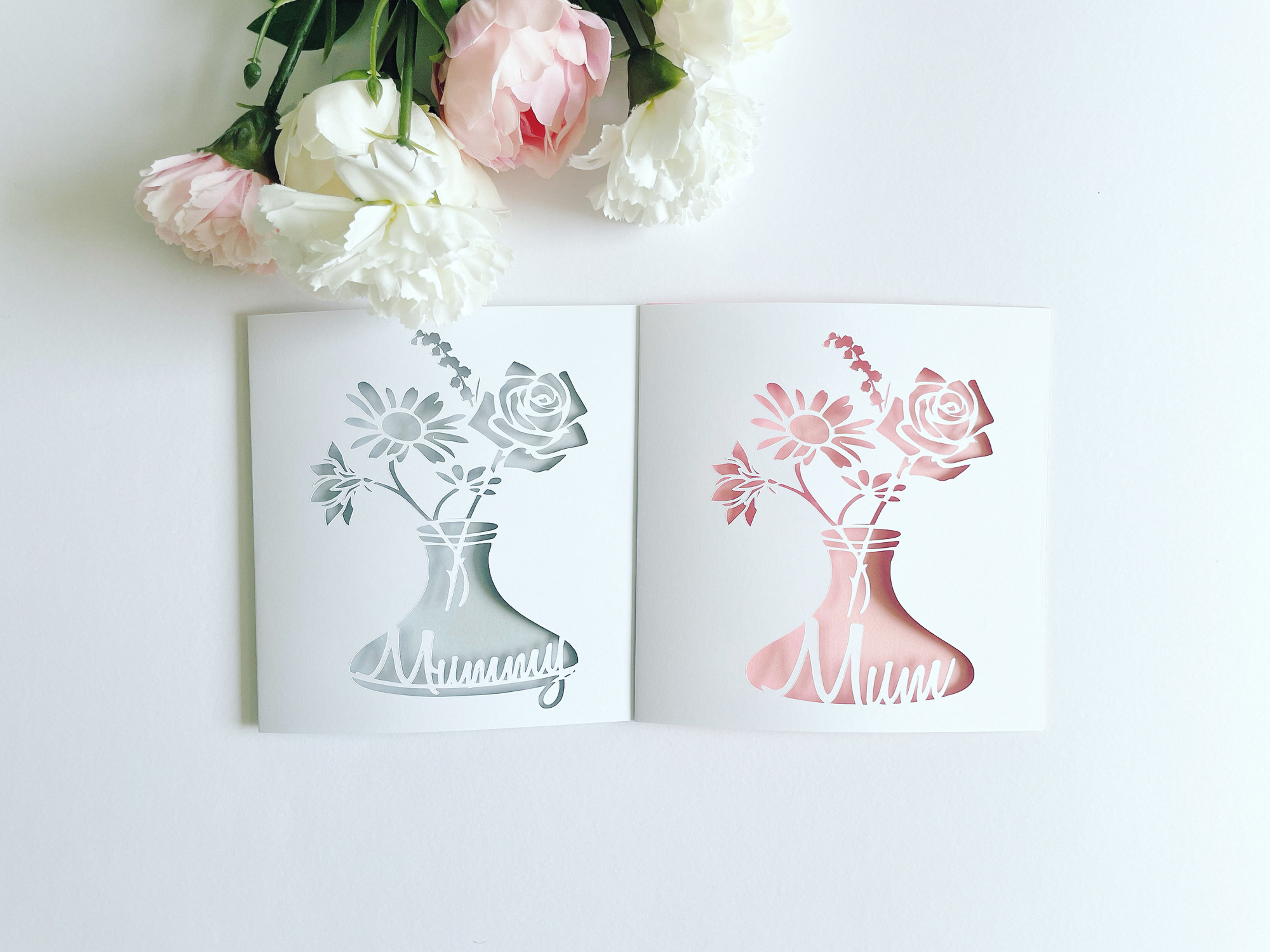 Personalised Mum / Mummy Papercut Card