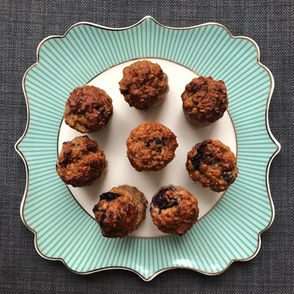 Mini Banana and Blueberry Oat Muffins