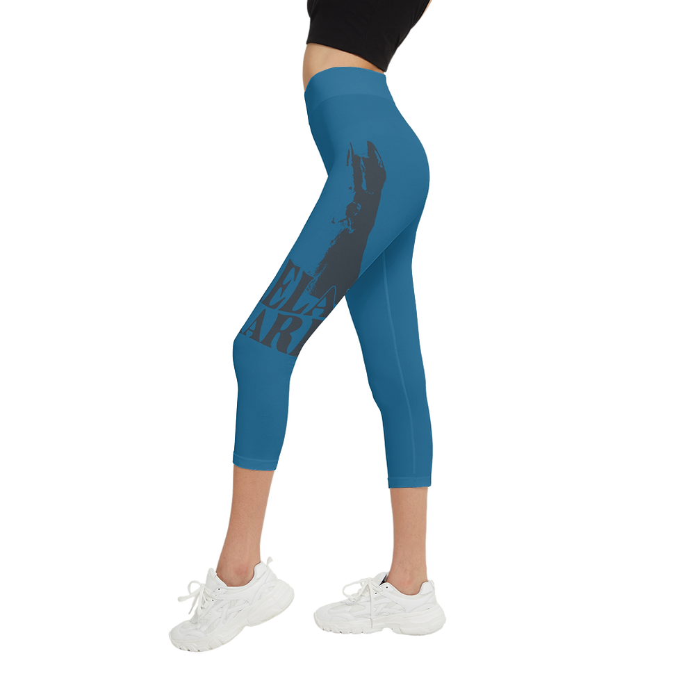 Thumbnail: Relax Karen Dogo Argentino Mom Women’s Seamless Knit High-Rise Capri Leggings