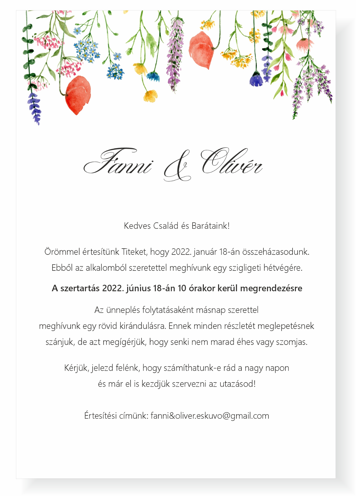 1. Esküvői meghívó