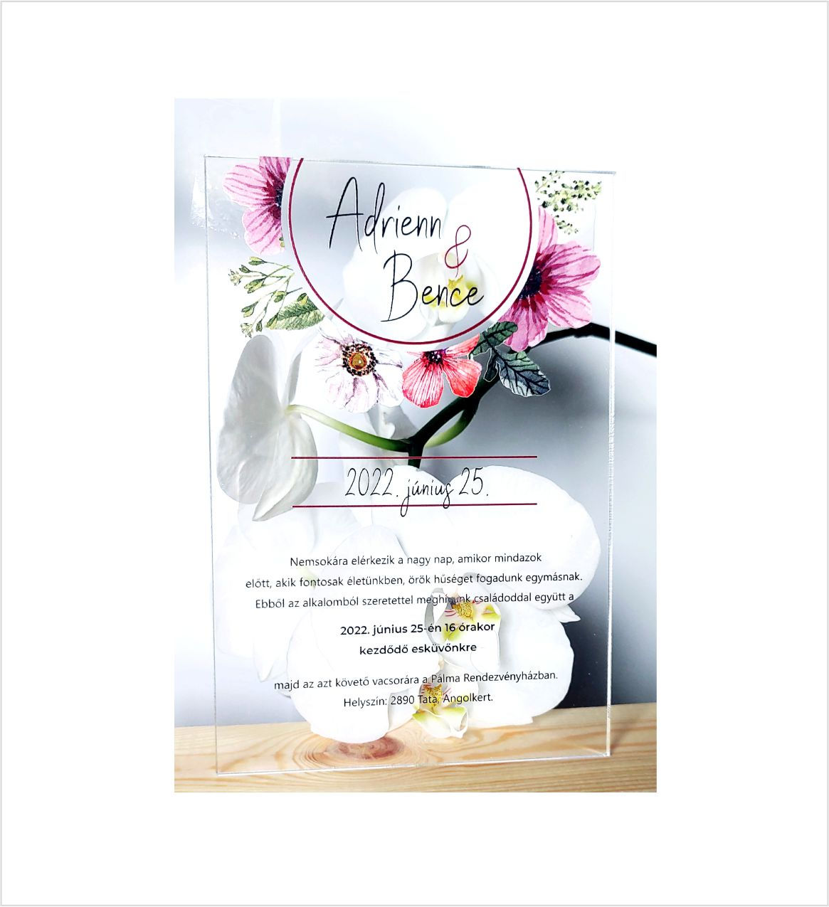 PLEXI esküvői meghívó