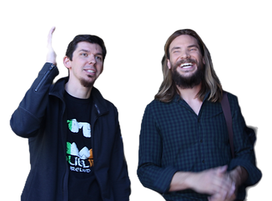 Jared Vineyard and Mike Valley on set.