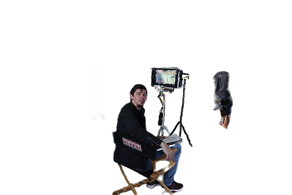 Jared Vineyard at the video village monitors.