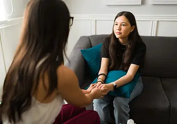 therapist and patient therapy session