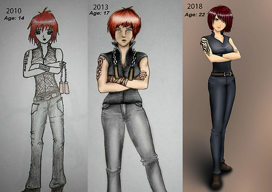 Redraw over the years, children illustration drawing