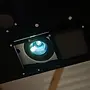 A close shot of a projector in operation