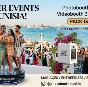Été 2026 : des événements inoubliables avec @photobooth.tunisie 🌊📸✨