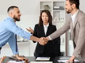 Construction project planning meeting focused on dispute resolution and cost control