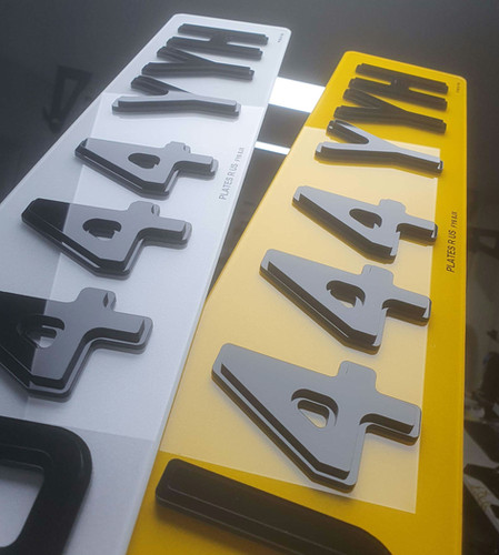 PAIR OF 4D STEPPED NUMBER PLATES | Plates R Us