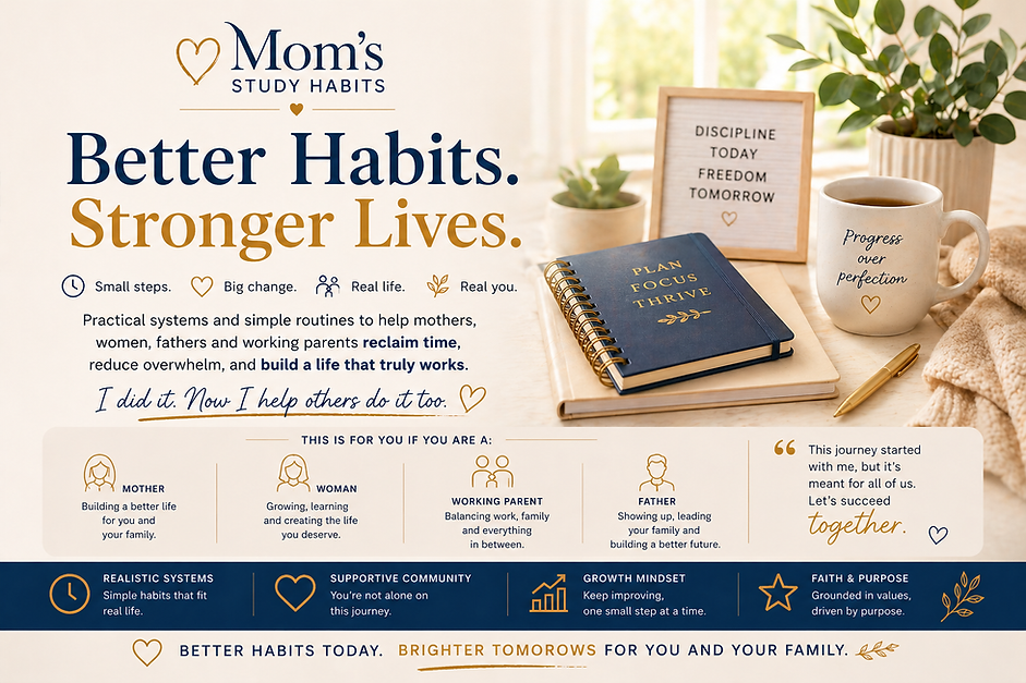 Mom's Study Habits Better Habits Stronger Lives