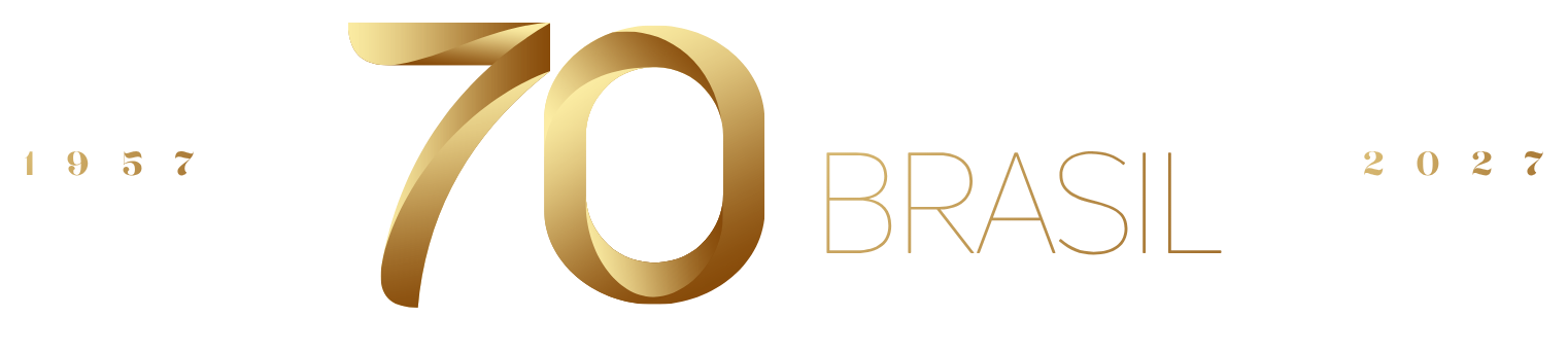 Logo comemorativo de 70 anos da Palavra da Vida Brasil