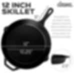Thumbnail: Pre-Seasoned Cast Iron Skillet 3-Piece Set (8-Inch, 10-Inch and 12-Inch)