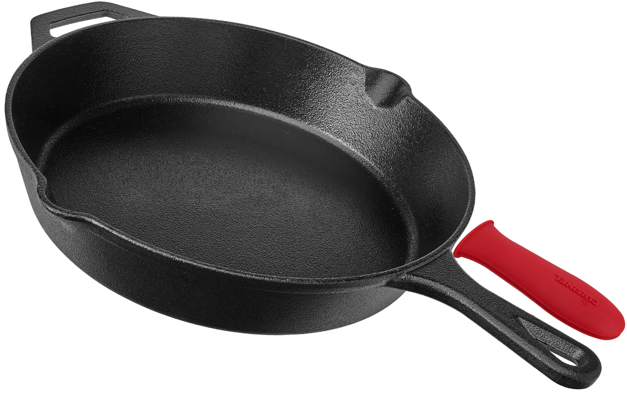 Cuisinel PreSeasoned Cast Iron Skillet 12Inch w/ Handle Cover Cuisinel