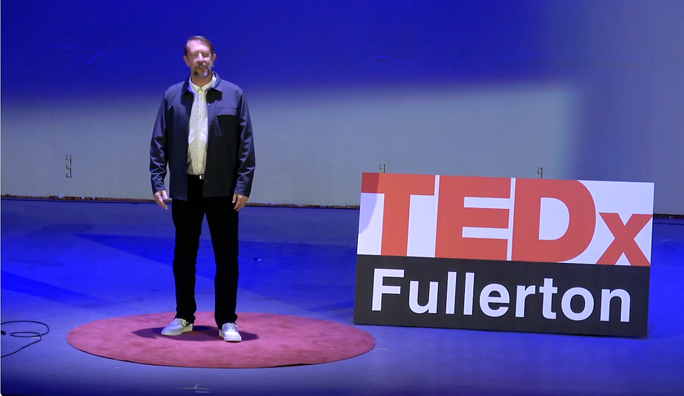 Dr David speaking at TEDxFullerton