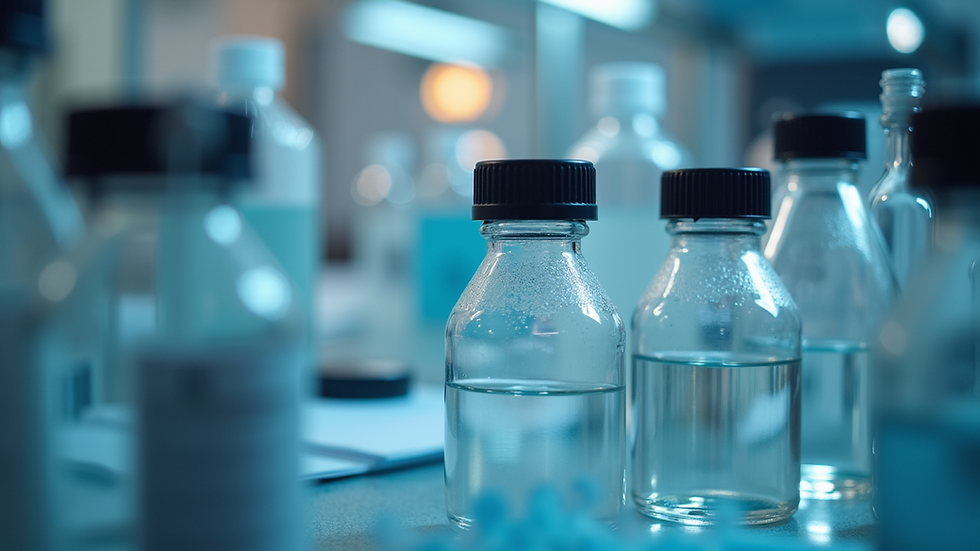 Close-up view of a laboratory setup with toxicology equipment