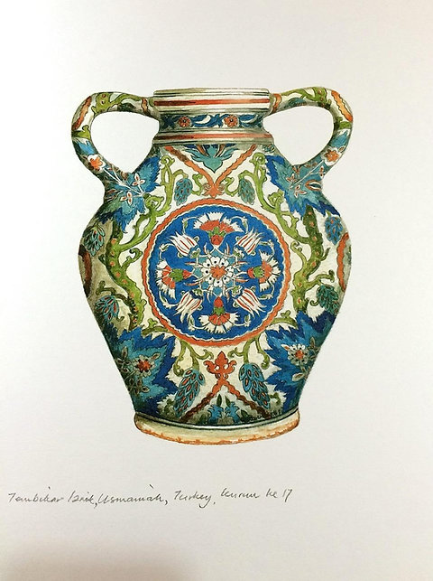 Islamic Vases 2 Iznik Ceramic Vase Ottoman Kasimabas