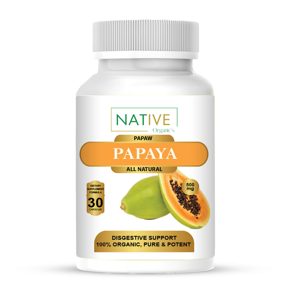 PAPAYA VEGAN CAPSULES 500 mg (WHOLESALE 12 COUNT CASE)