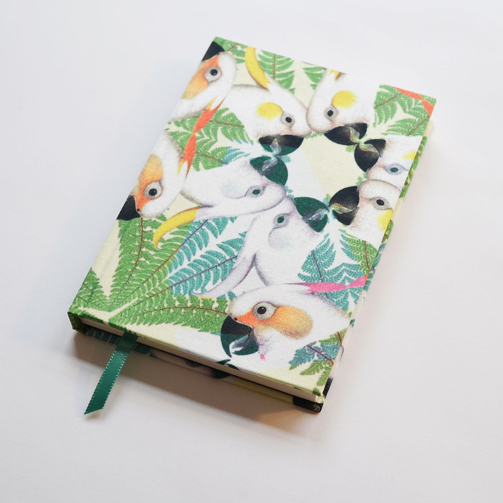 Thumbnail: PARROTS GREEN SILK NOTEBOOK