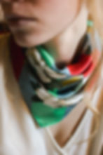 Thumbnail: MAGNOLIA & CORN RED SILK SCARF from