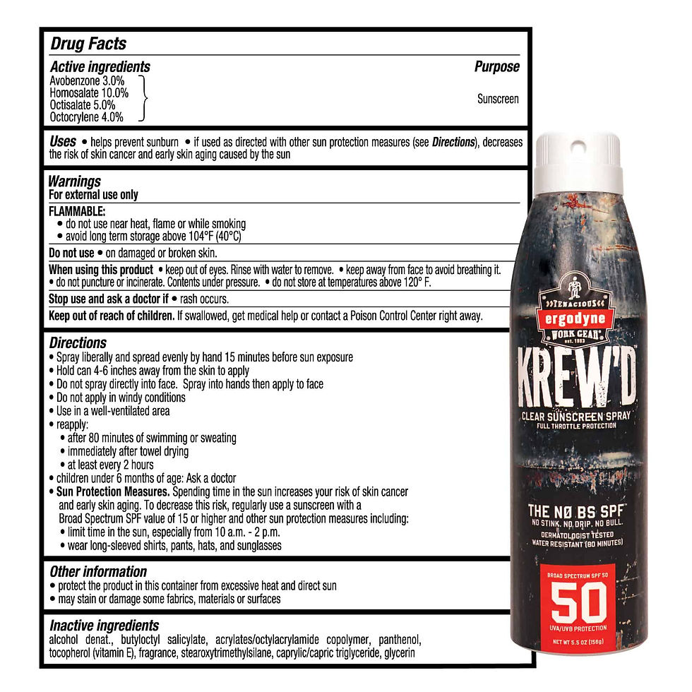 Thumbnail: Ergodyne KREWD 5.5oz SPF 50 Sunscreen Spray
