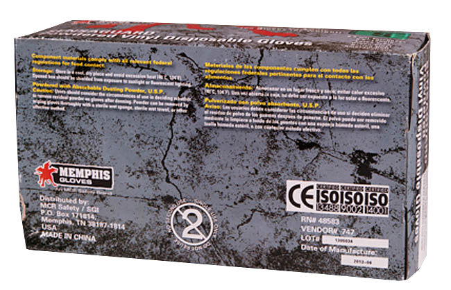 Thumbnail: MCR Safety 5025 Sensaguard 6.5 Mil Powdered Disposable Vinyl
