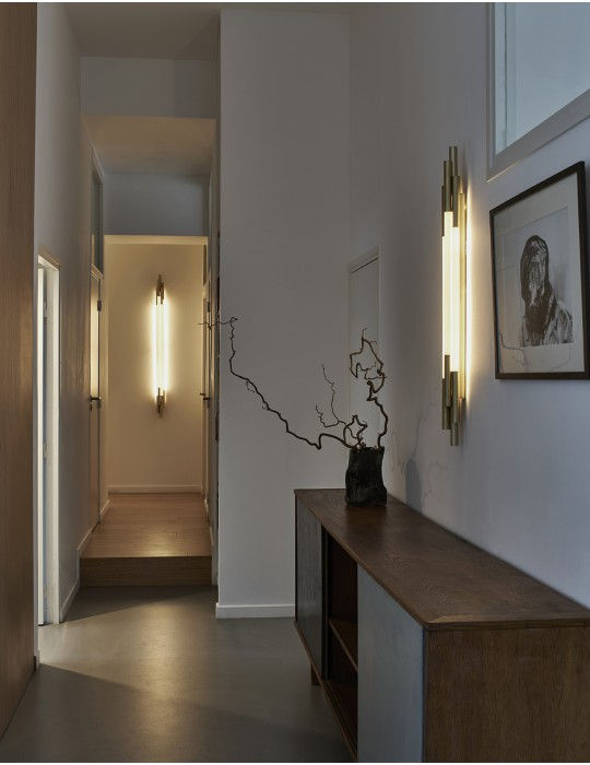Thumbnail: ORG WALL LIGHT 17W 2700K 240V VARNISHED BRASS