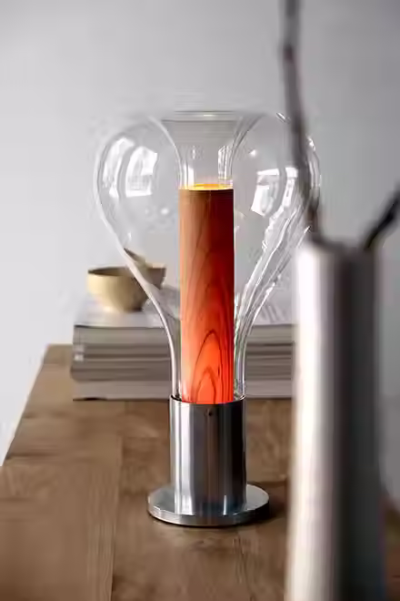 Thumbnail: ERIS TABLE LAMP ALUMINIUM-NATURAL CHERRY