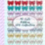 Copertina del pacchetto 40 Cute Ribbon SVG Collection, collezione completa di fiocchi colorati per Cricut.