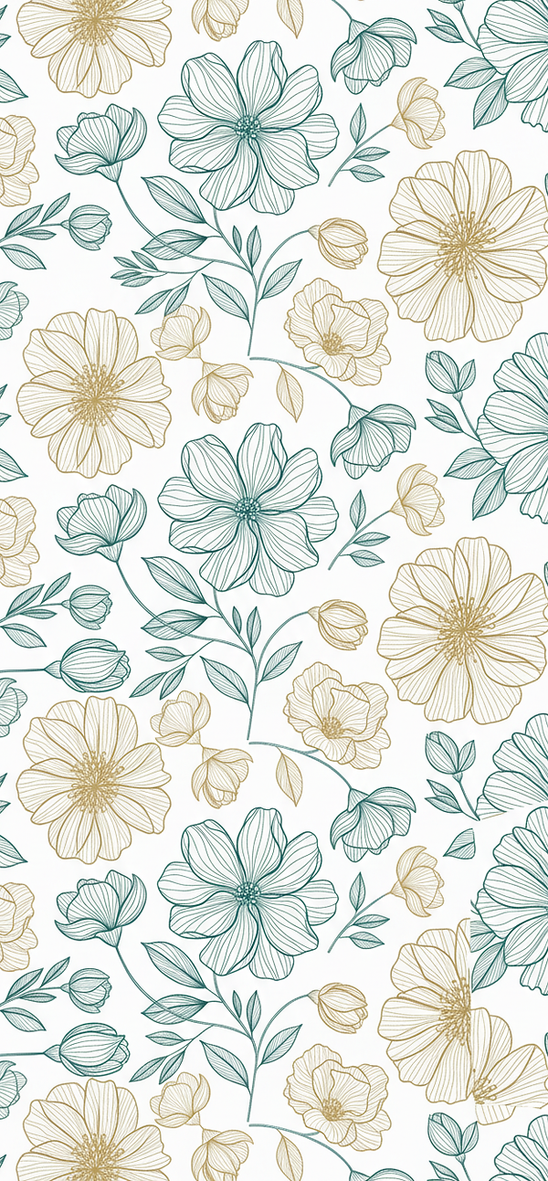 Sfondo-pattern-fiori-lineart