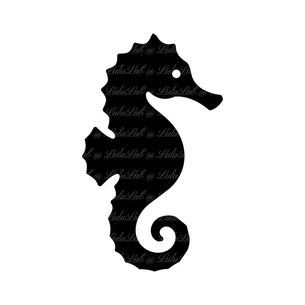 Cavalluccio marino vettoriale, design incluso nel pacchetto Under the Sea SVG.