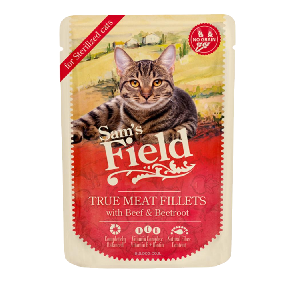 סמס פילד | פאוץ׳ בטעם בקר וסלק לחתולים
