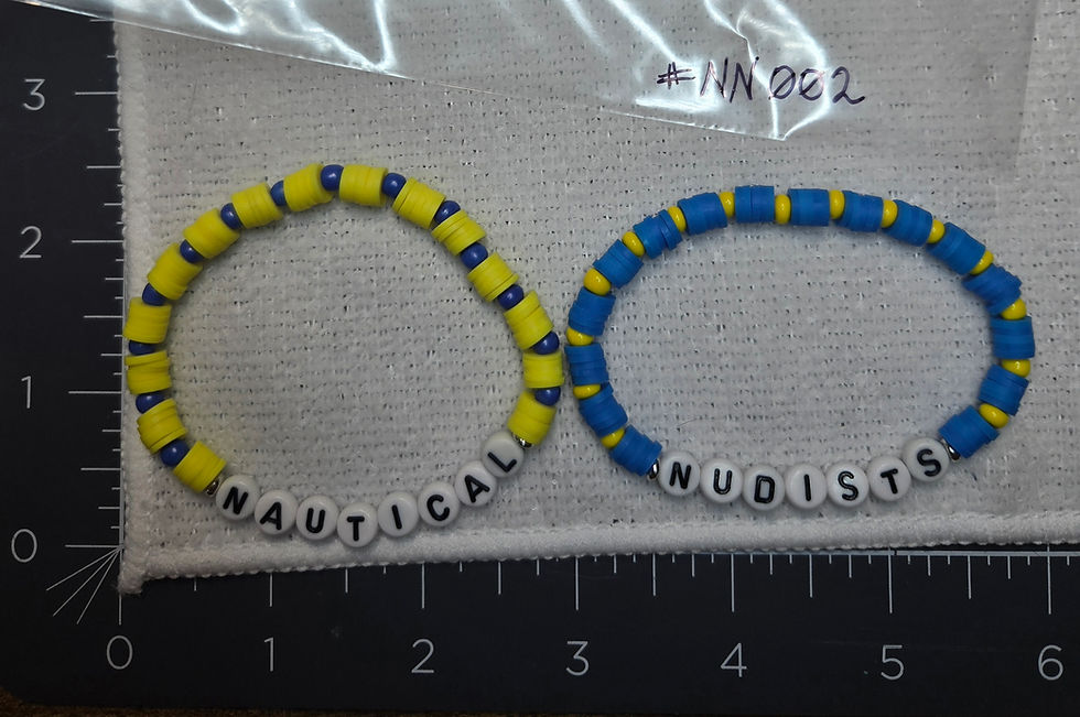 Nautical Nudists Elastic bracelet set