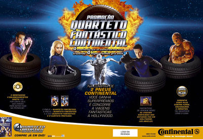 Promoção Continental Pneus Quarteto Fantástico por Lemni Scata Propaganda